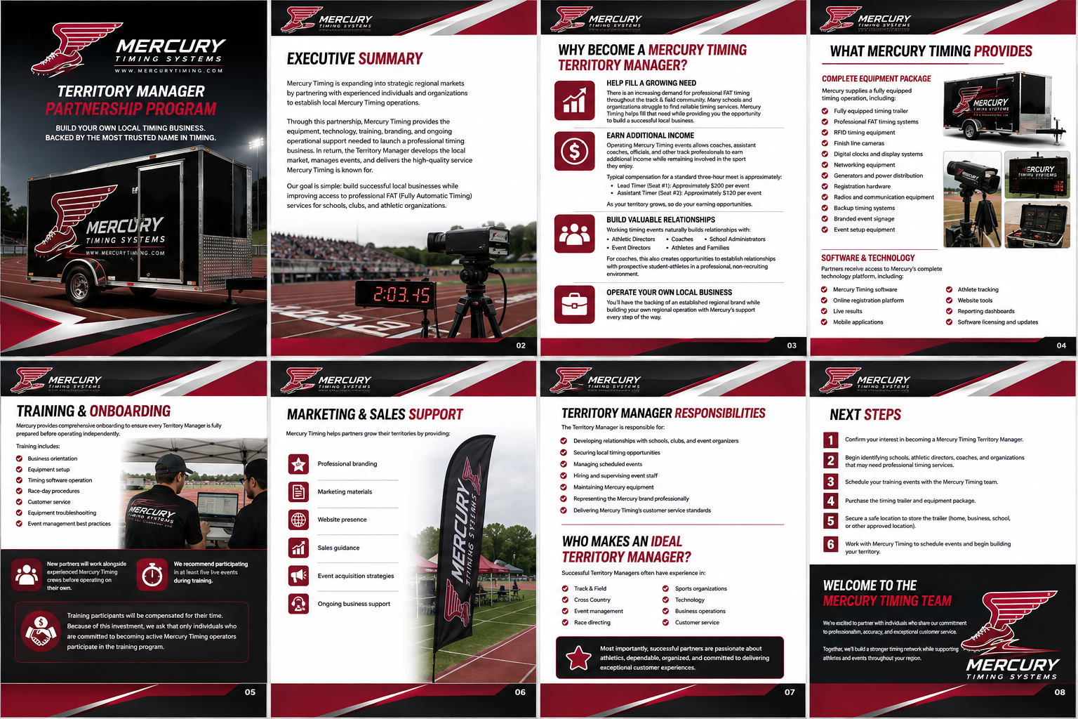 Mercury Timing Territory Manager partnership brochure