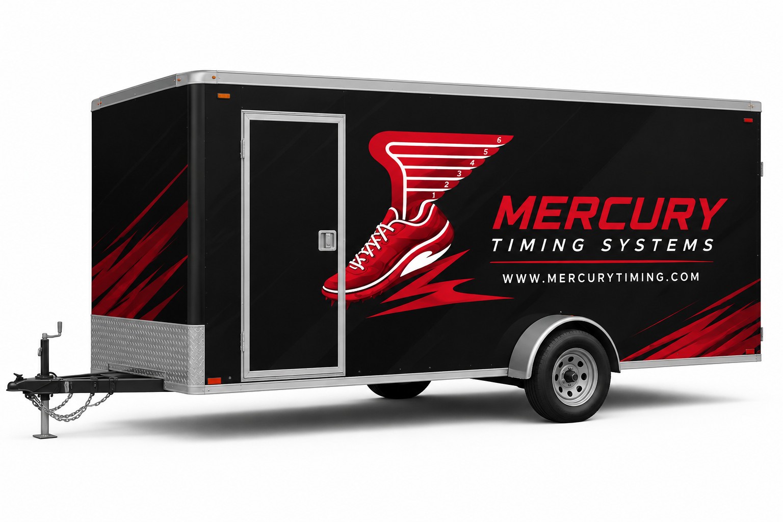 Black Mercury Timing mobile equipment trailer